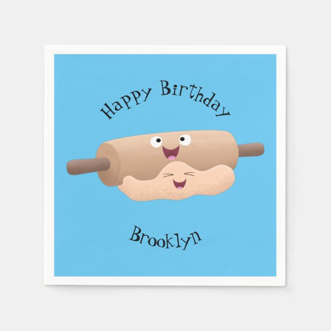 Servilleta De Papel Personalizado de horneado de rodillos y pasta de m (Anverso)