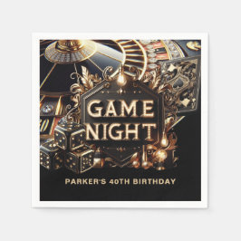 Servilleta De Papel Personalizado de juegos nocturnos de Casino