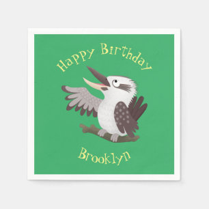 Servilleta De Papel Personalizado de kookaburra gracioso