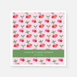 Servilleta De Papel Personalizado de la Cuta Verde Rosa Fruta del Cere