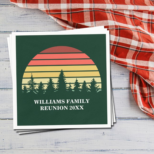 Servilleta De Papel Personalizado de la familia Forest Sunset  Reunión (Subido por el creador)