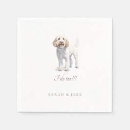 Servilleta De Papel Personalizado de Labradoodle Boda Napkins