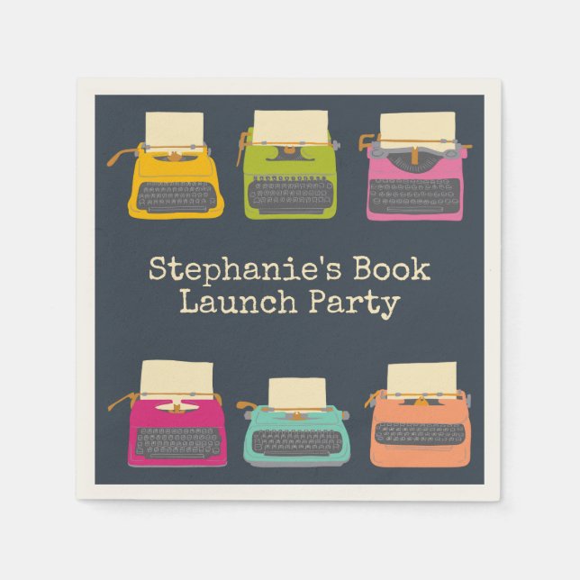 Servilleta De Papel Personalizado de lanzamiento del libro de máquinas (Anverso)