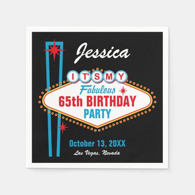 Servilleta De Papel Personalizado de Las Vegas (Anverso)