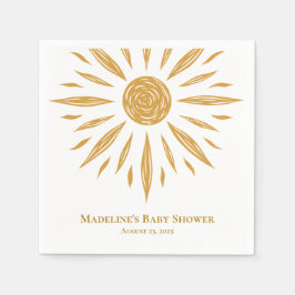 Servilleta De Papel Personalizado de Little Sunshine Baby Shower Napki