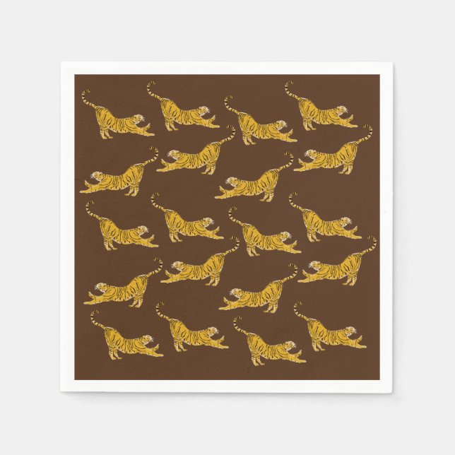 Servilleta De Papel Personalizado de los Tigres de Bengala (Anverso)