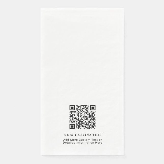 Servilleta De Papel Personalizado de marca simple código QR promociona (Anverso)