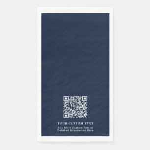 Servilleta De Papel Personalizado de marina simple código QR promocion