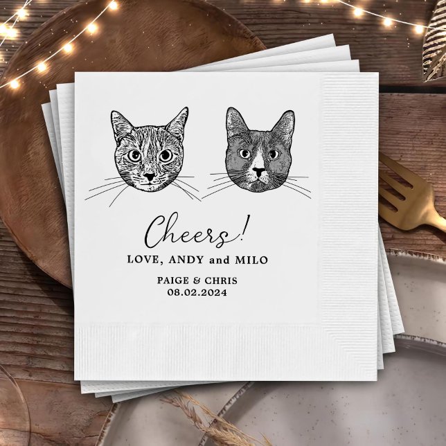 Servilleta De Papel Personalizado de Mascotas personalizados Boda de d (Subido por el creador)