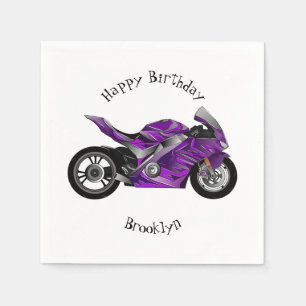 Servilleta De Papel Personalizado de motocicleta Purple
