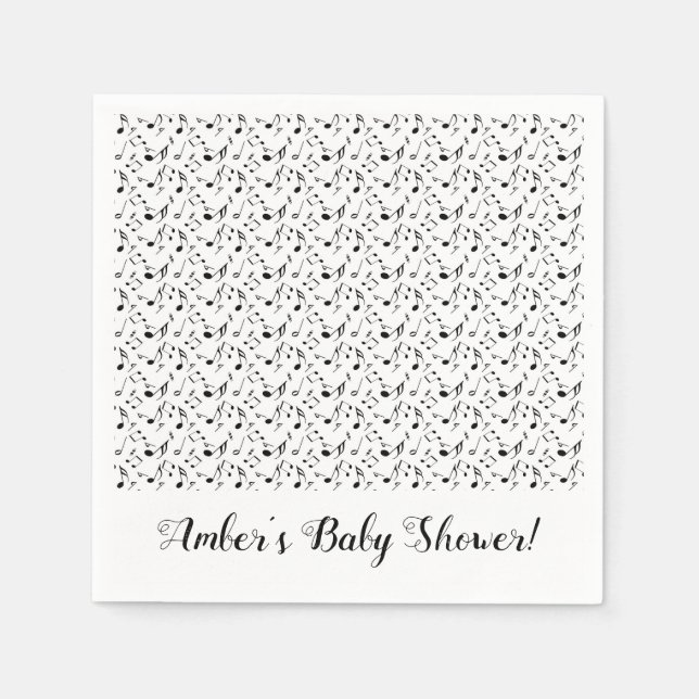 Servilleta De Papel Personalizado de música Fiesta Napkins (Anverso)