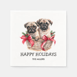 SERVILLETA DE PAPEL PERSONALIZADO DE NAVIDADES TEMÁTICOS DE PERROS Y K