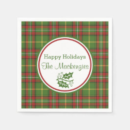 Servilleta De Papel Personalizado de Navidades verdes