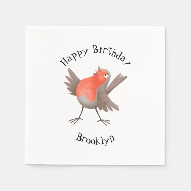Servilleta De Papel Personalizado de pájaro de burro canto (Anverso)