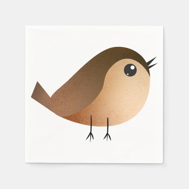 Servilleta De Papel Personalizado de pájaro de Sparrow (Anverso)