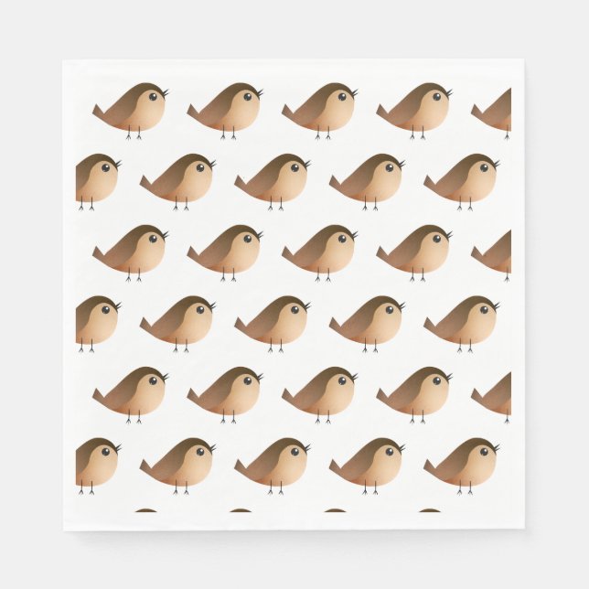 Servilleta De Papel Personalizado de pájaro de Sparrow (Anverso)