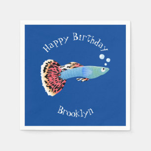 Servilleta De Papel Personalizado de peces tropicales adormilados