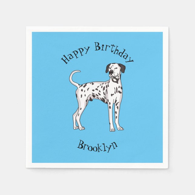 Servilleta De Papel Personalizado de perro dalmatiano (Anverso)