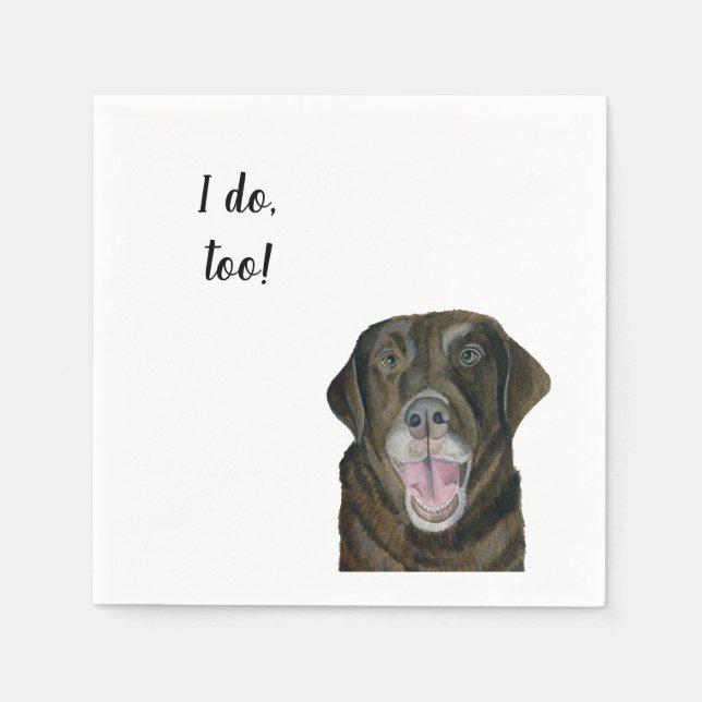 Servilleta De Papel Personalizado de perro marrón Cocktail Napkin para (Anverso)