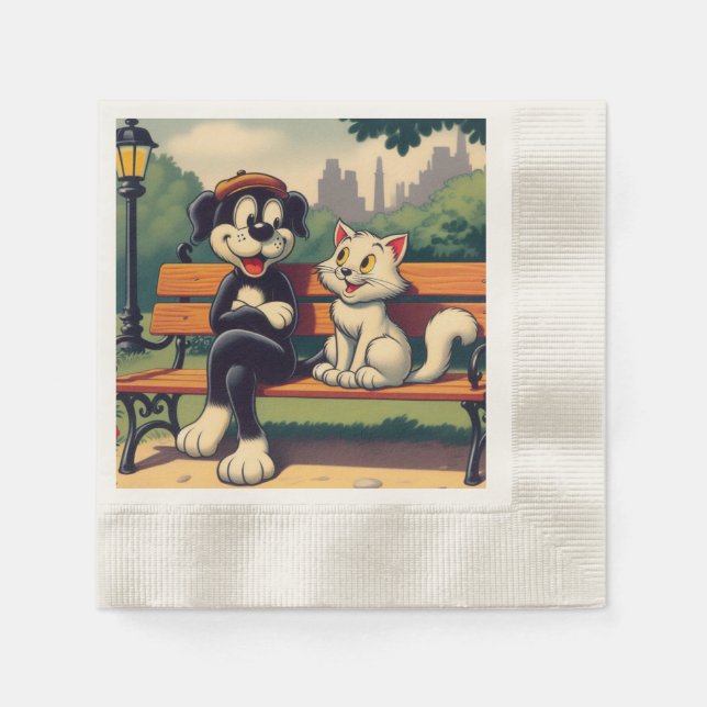 Servilleta De Papel Personalizado de perros/gatos de origen animal (Anverso)