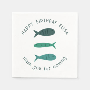 Servilleta De Papel Personalizado de pescado fresco de fiesta de cumpl