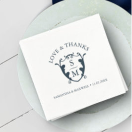 Servilleta De Papel Personalizado de plantilla de servilletas boda Mon