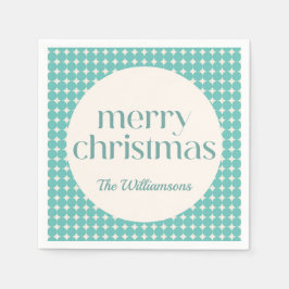 Servilleta De Papel Personalizado de puntos geométricos verdes Verde a