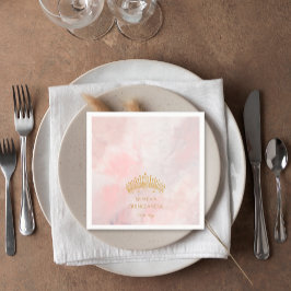 Servilleta De Papel Personalizado de Quinceanera Rosa