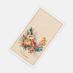 Servilleta De Papel Personalizado de ramos de otoño y boho