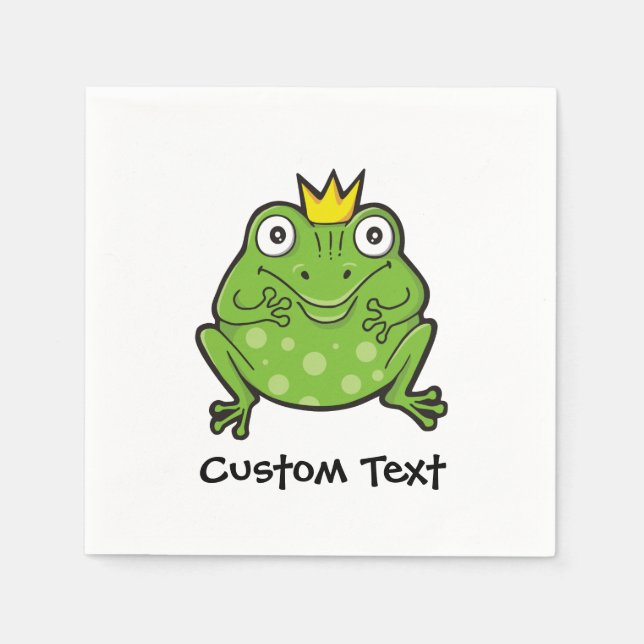 Servilleta De Papel Personalizado de ranas (Anverso)