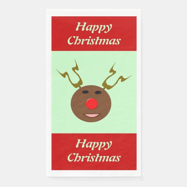 Servilleta De Papel Personalizado de renos de ciberNavidades (Anverso)