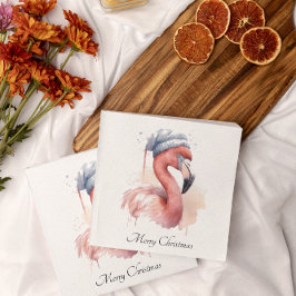 Servilleta De Papel Personalizado de Santa Claus Snowbird Flamingo