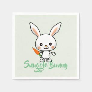 Servilleta De Papel Personalizado de Snuggle Bunny Kawaii