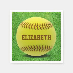 Servilleta De Papel Personalizado de Softbol Ball Napkins