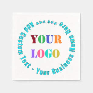 Servilleta De Papel Personalizado de texto con logotipo personalizado