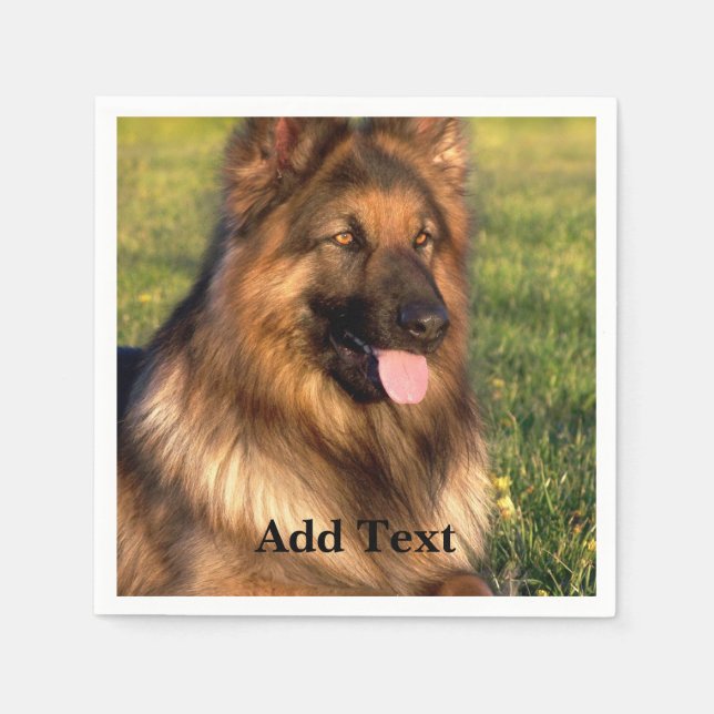 Servilleta De Papel Personalizado de texto y foto personalizada (Anverso)