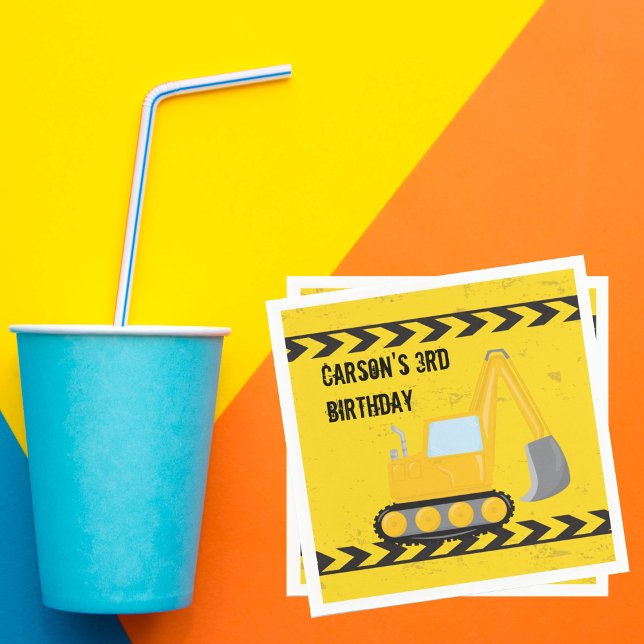 Servilleta De Papel Personalizado de vehículos de construcción Fiesta  (Subido por el creador)