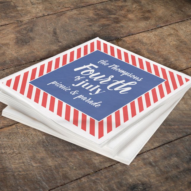 Servilleta De Papel Personalizado de verano del 4 de julio (Subido por el creador)