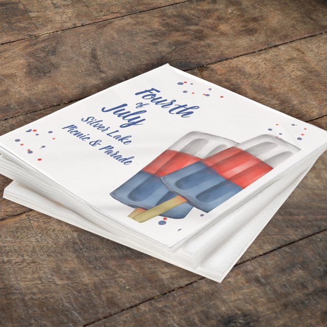 Servilleta De Papel Personalizado de verano del 4 de julio (Subido por el creador)