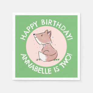 Servilleta De Papel Personalizado de zorro bebé lindo personalizado cu