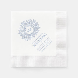 Servilleta De Papel Personalizado del boda de arte en monograma de la 