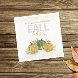 Servilleta De Papel Personalizado del Día de Acción de Gracias de Otoñ