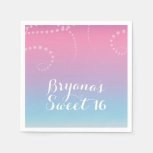 Servilleta De Papel Personalizado del partido de cumpleaños inmerso en