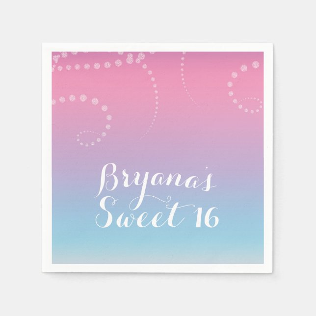 Servilleta De Papel Personalizado del partido de cumpleaños inmerso en (Anverso)