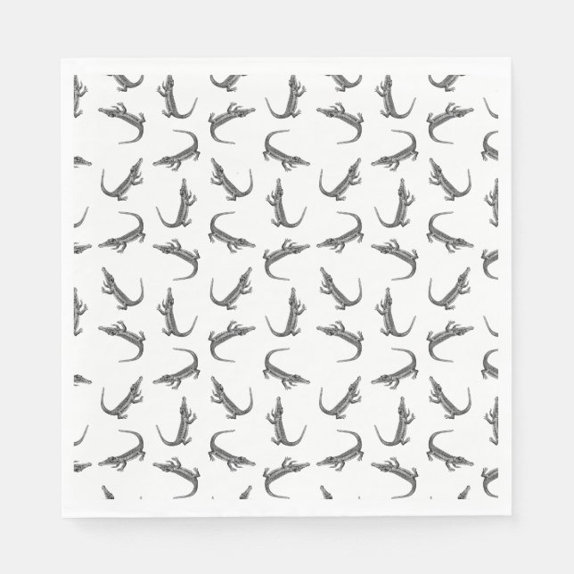 Servilleta De Papel Personalizado del patrón de arte de cosecha de lig (Anverso)