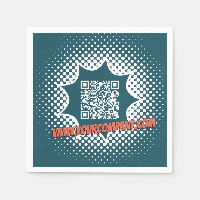 Servilleta De Papel Personalizado del servicio de limpieza azul WWW (Anverso)