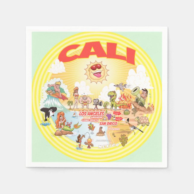Servilleta De Papel Personalizado del sur de California (Anverso)