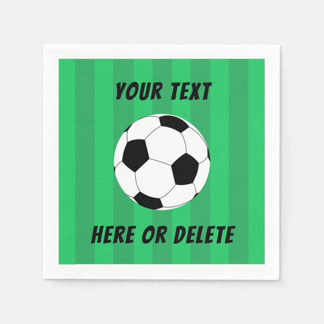 Servilleta De Papel Personalizado deportivo de Soccer Ball Field (Anverso)