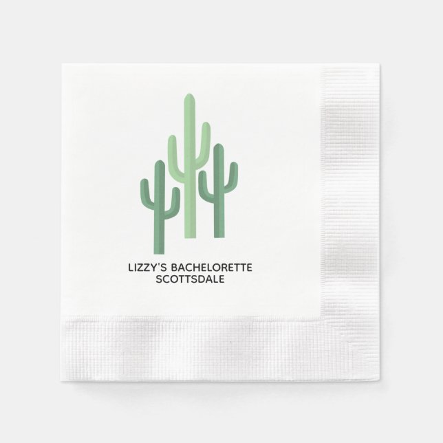 Servilleta De Papel Personalizado Desert Cactus Scottsdale (Anverso)