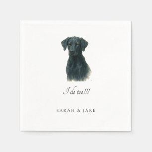 Servilleta De Papel Personalizado Doberman Lab III Mascota Bodas Napki